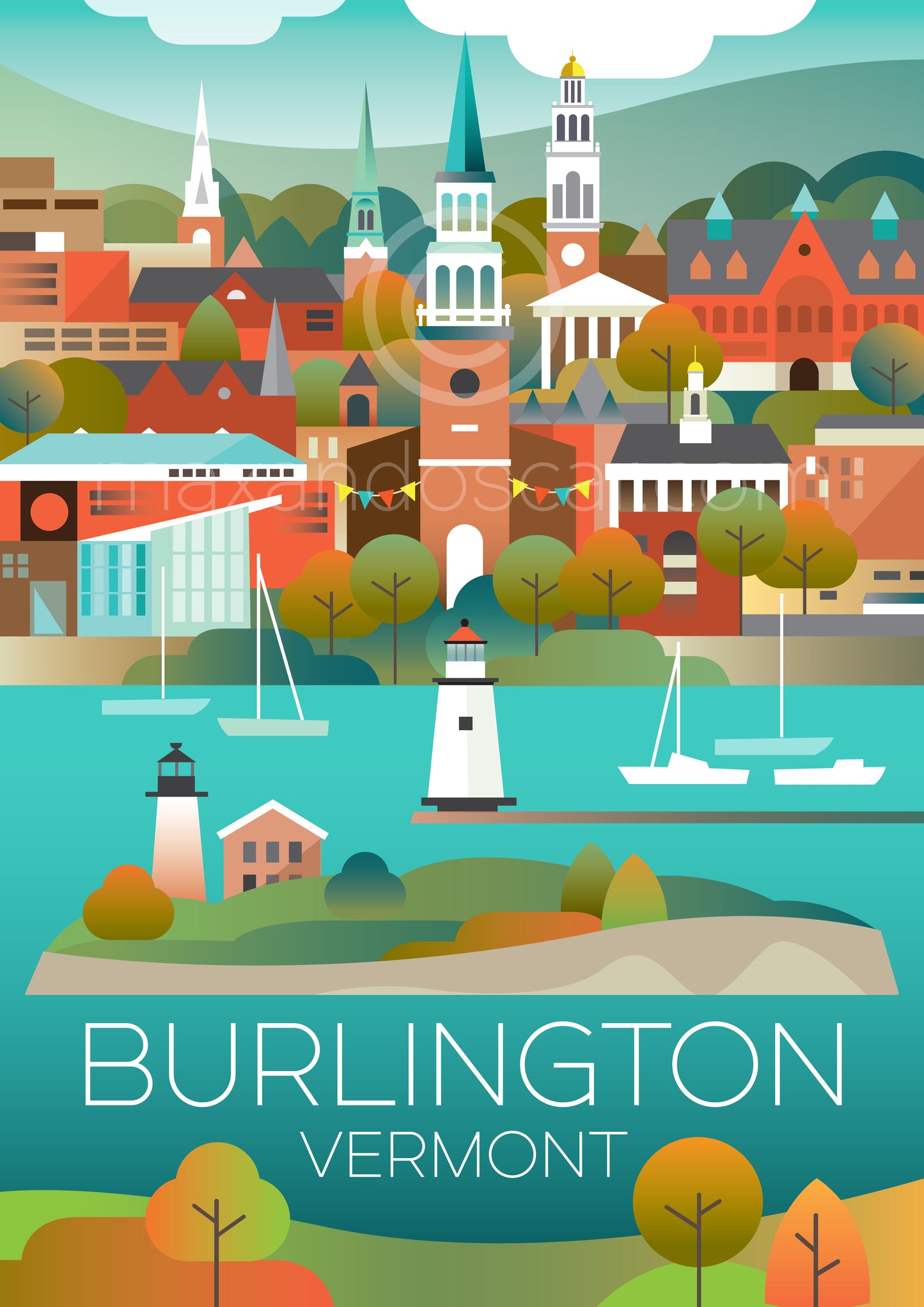 BURLINGTION, VERMONT POSTCARD