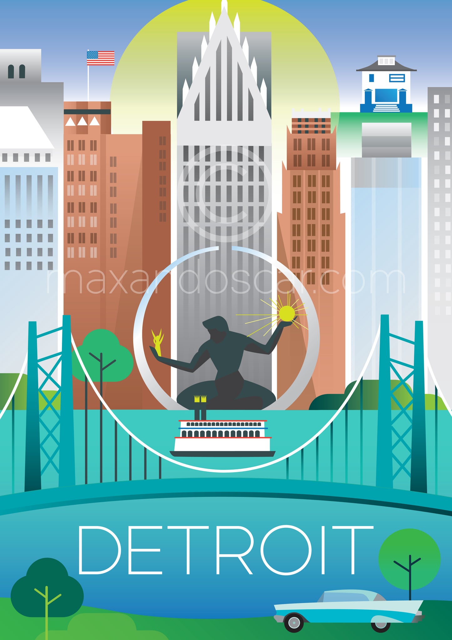 DETROIT POSTCARD