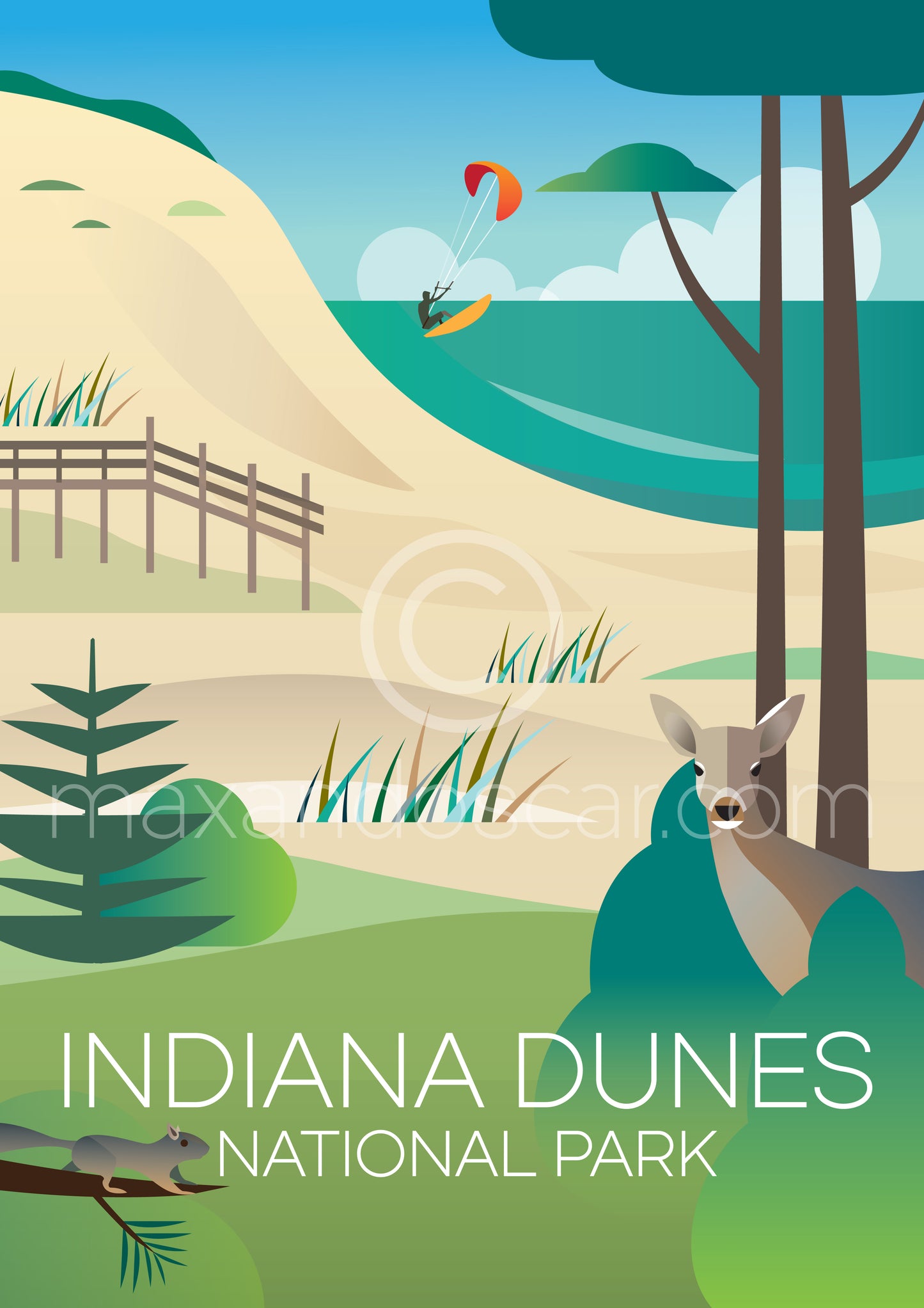 INDIANA DUNES NATIONAL PARK POSTCARD