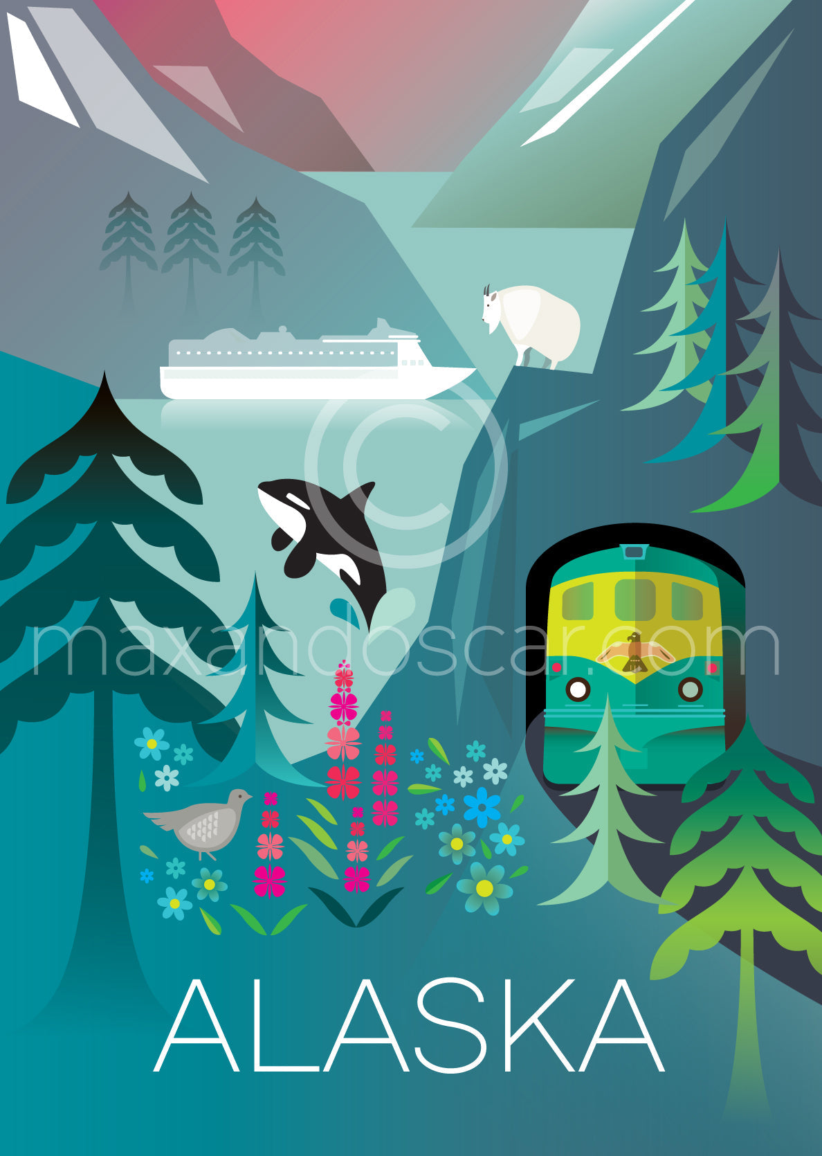 ALASKA-POSTKARTE