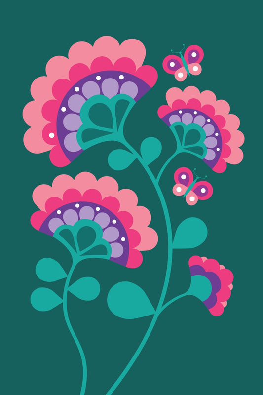 Pink Flower Postcard