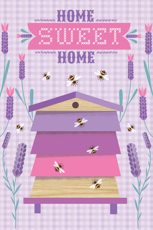 Home Sweet Home Honeybees Postcard