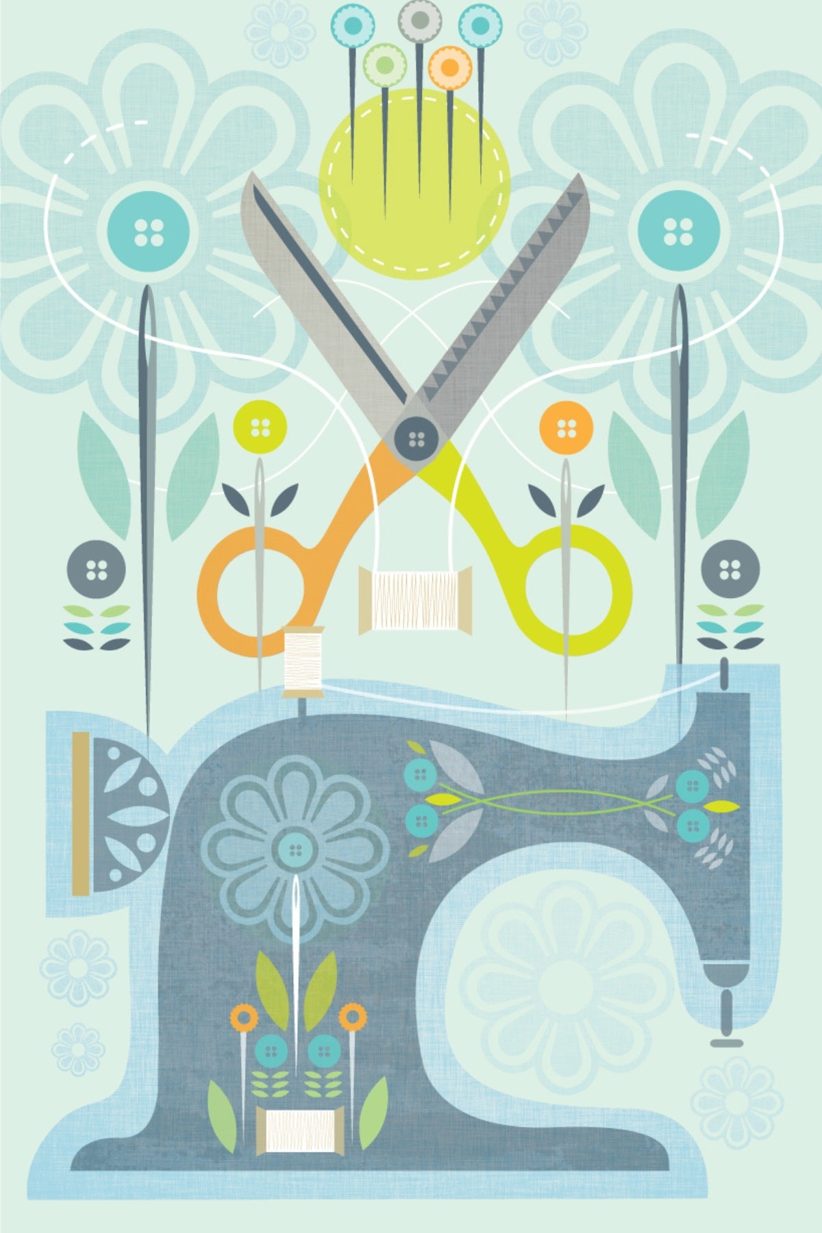 Sewing Sitch Postcard