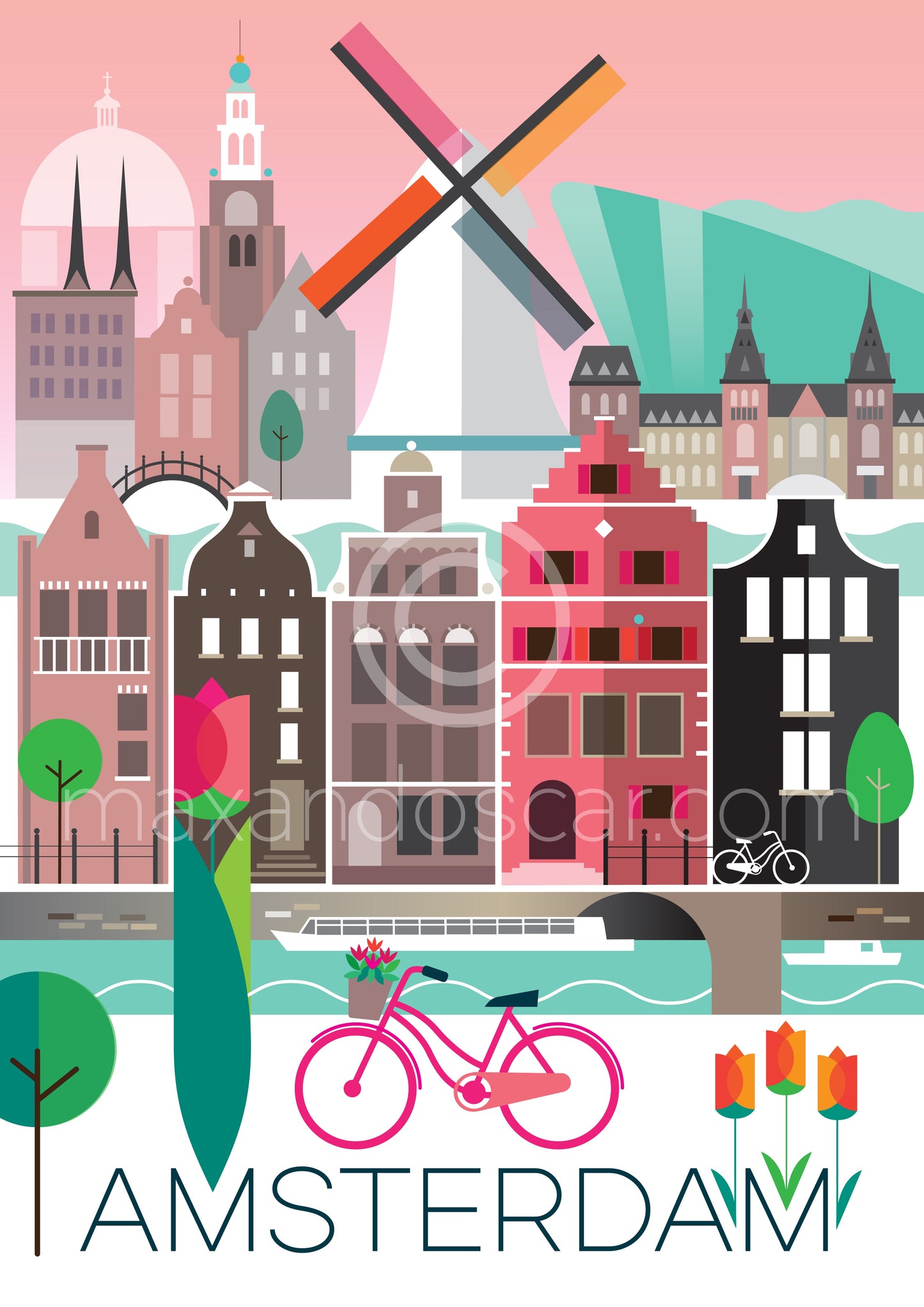AMSTERDAM POSTKARTE