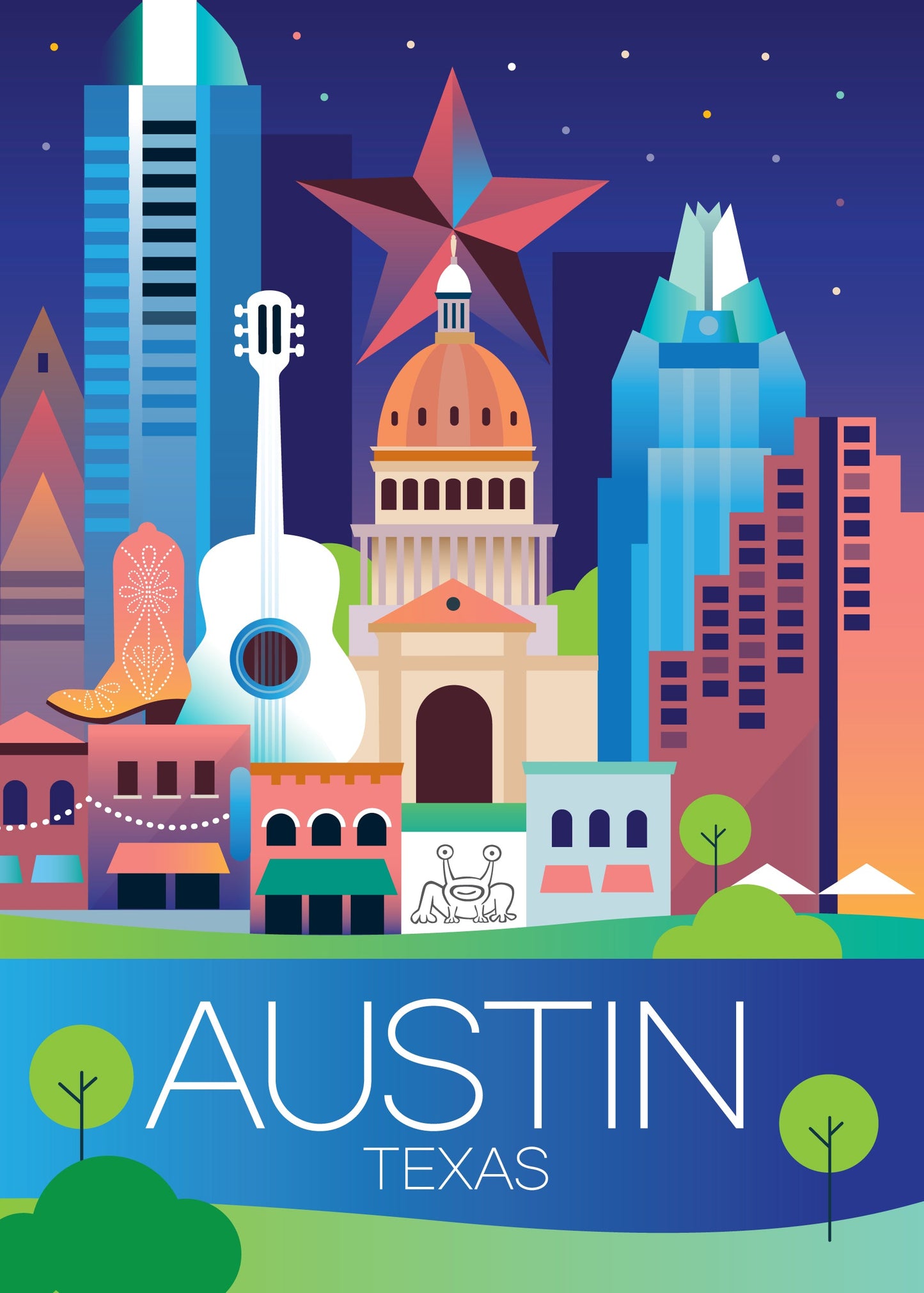 LTP - Austin Postkarte