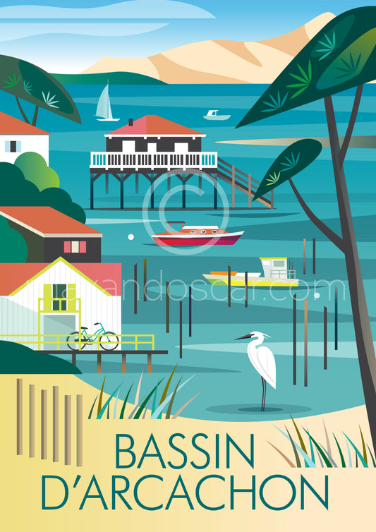 BASSIN D'ARCACHON POSTKARTE