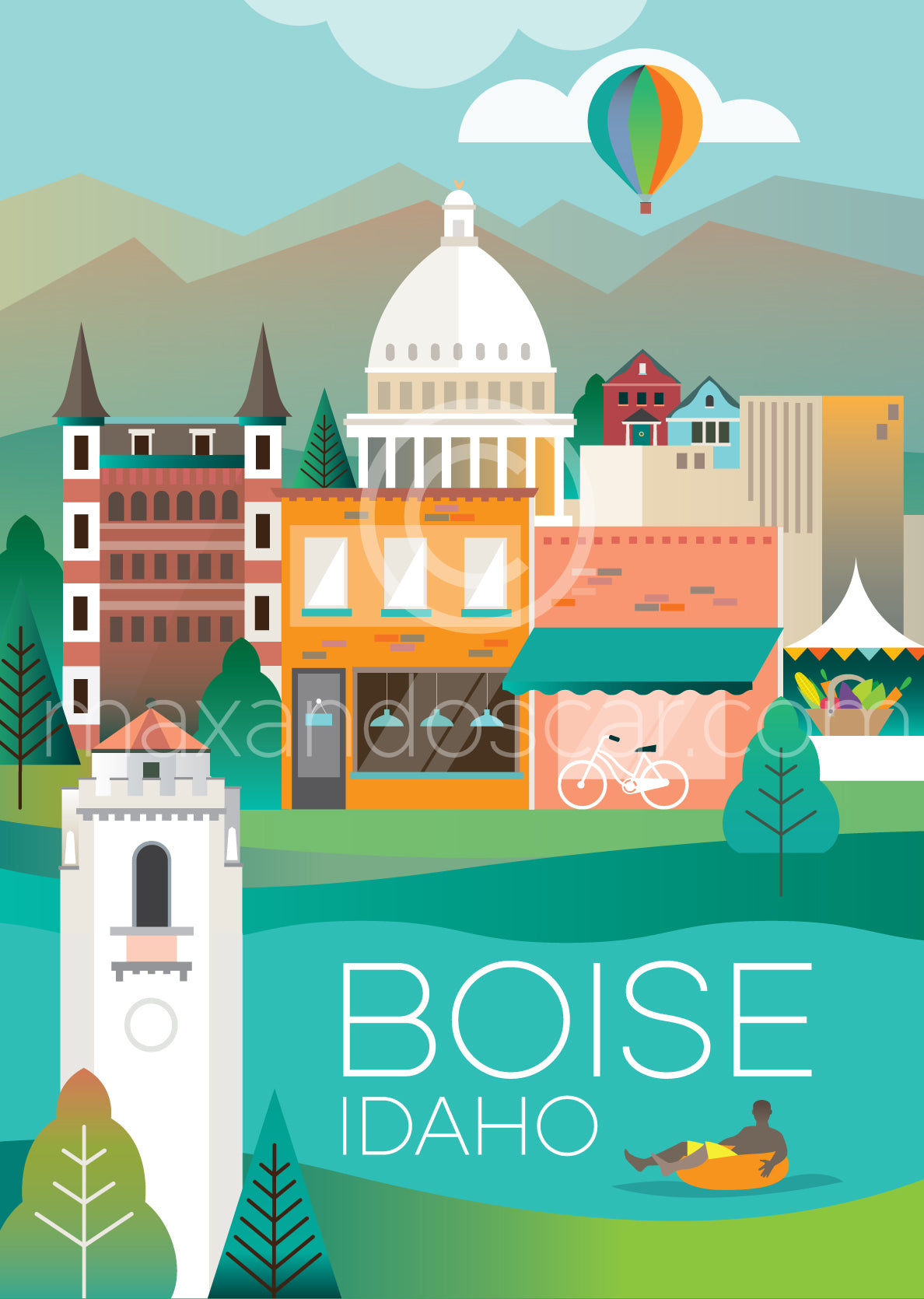 BOISE POSTKARTE