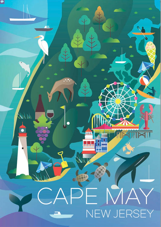 Cape May Karte Postkarte