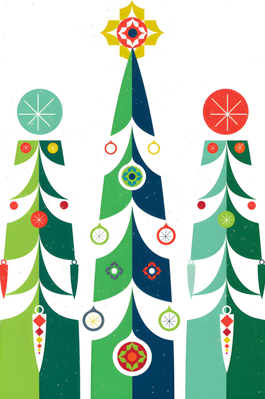 Christmas Trees Postcard