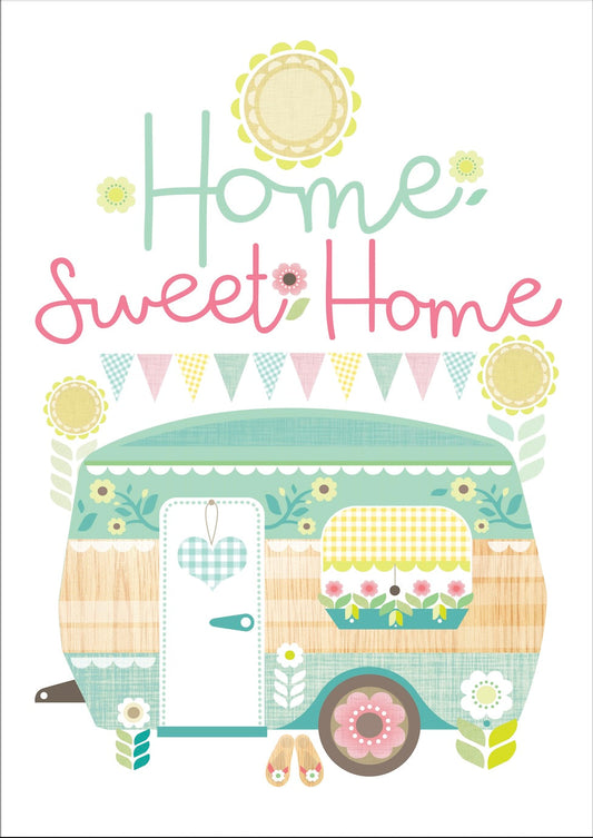 Wohnwagen Home Sweet Home Postkarte