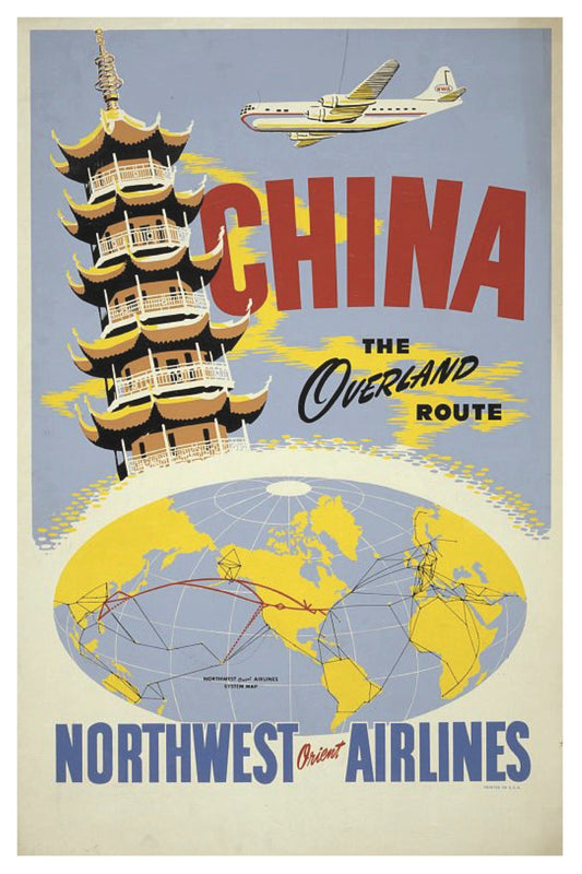 CHINA NORTHWEST ORIENT AIRLINES POSTKARTE