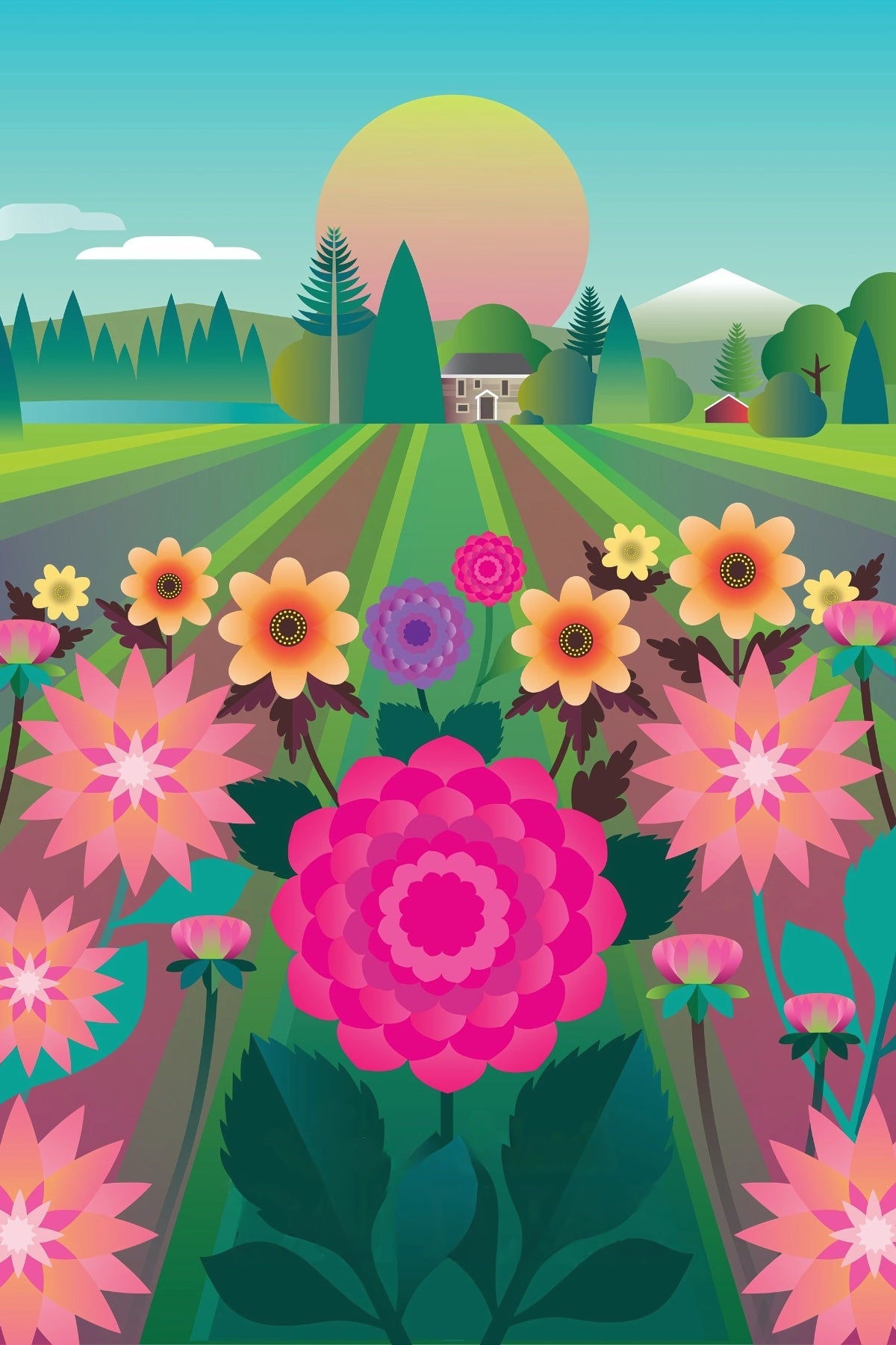 Dahlia Delight Postcard