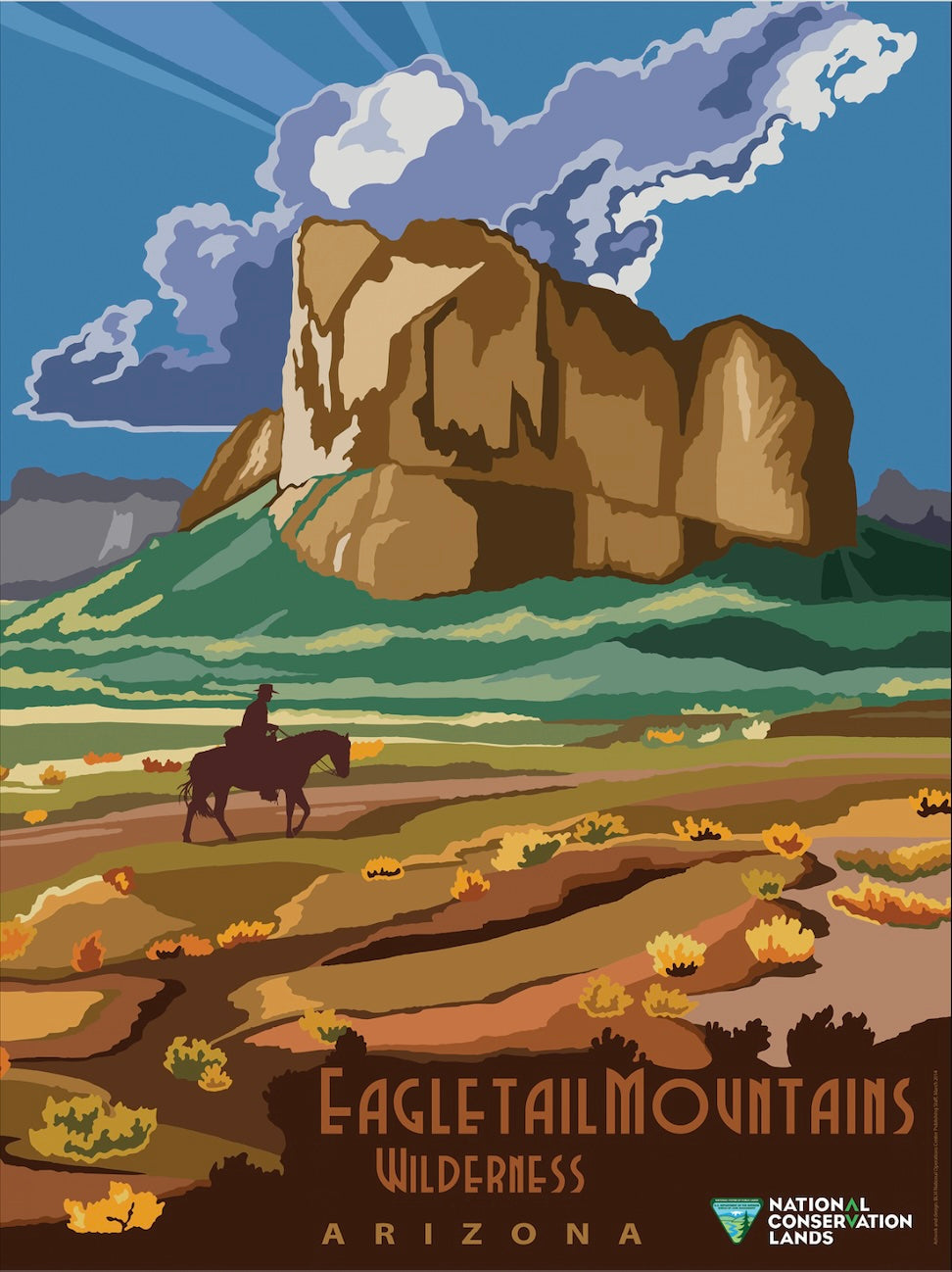 Eagle Tail Mountains Wildnis Postkarte