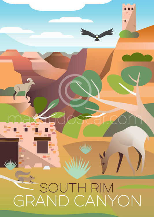 Grand Canyon National Park, Südrand Postkarte