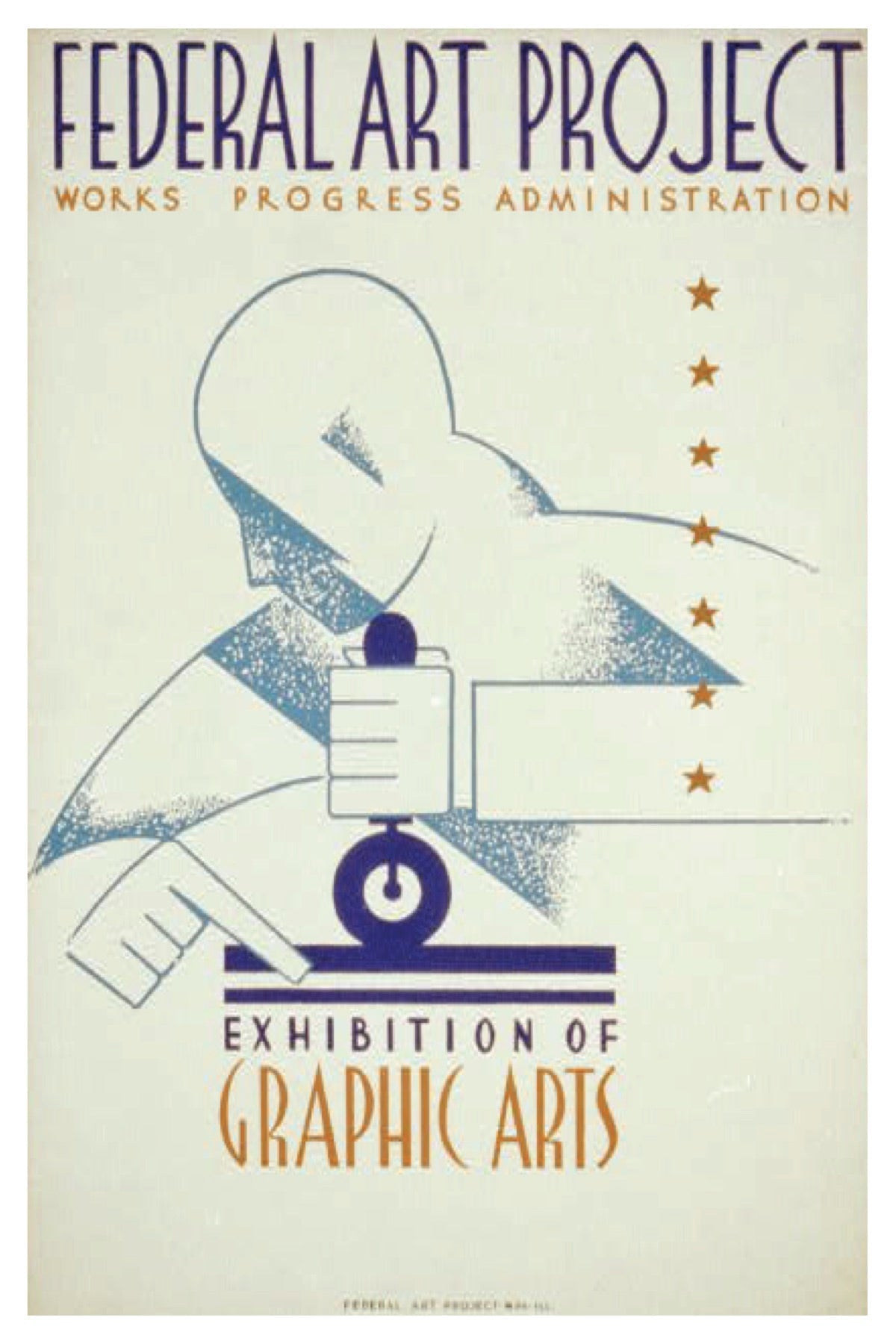 WPA-Postkarte zur Ausstellung grafischer Künste