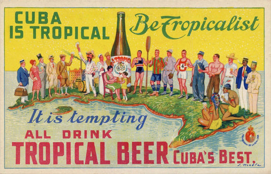 Kuba tropisches Bier Vintage Postkarte