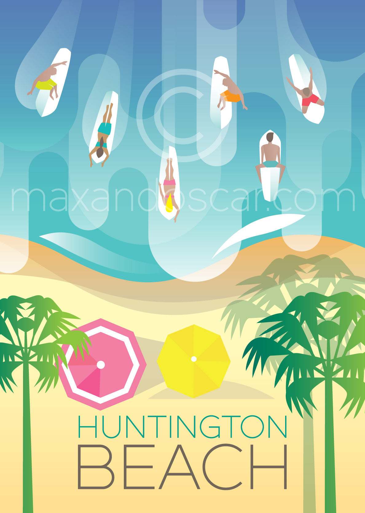 Huntington Beach Postcard