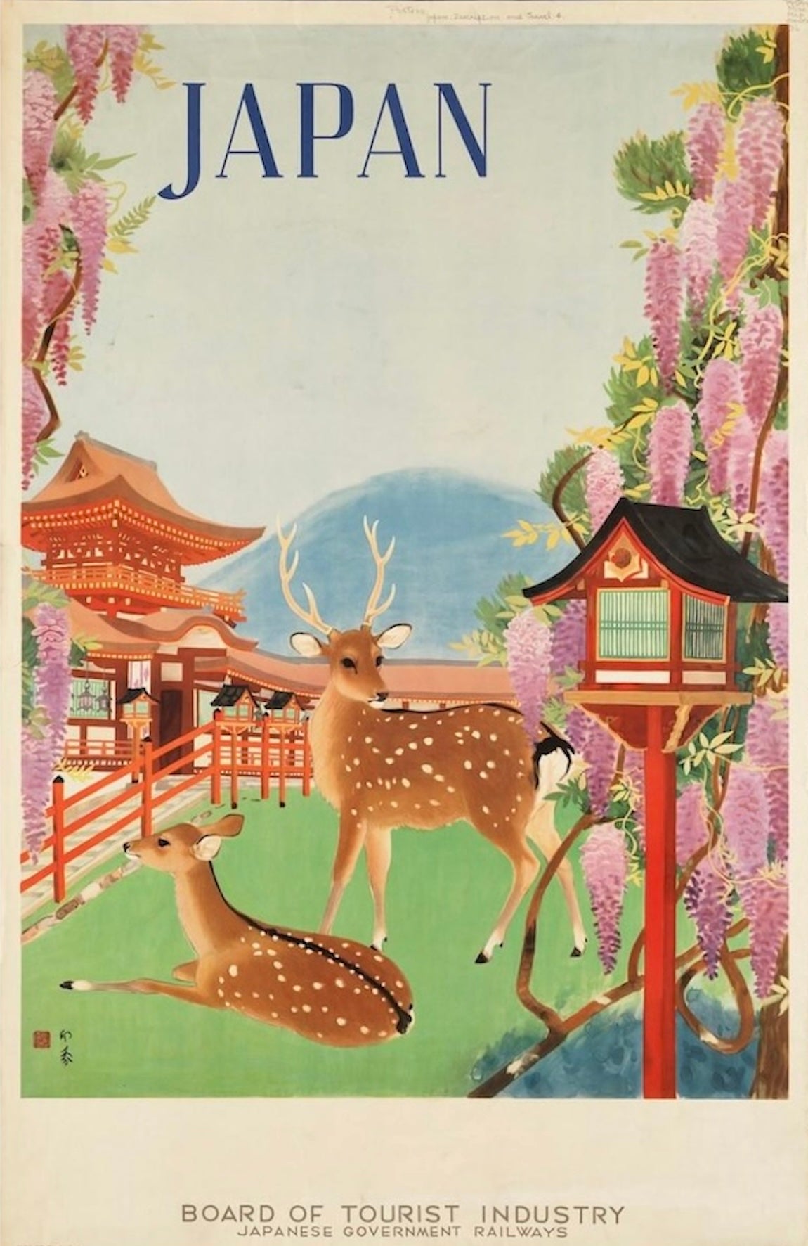 Japan Tourismus Vintage Postkarte