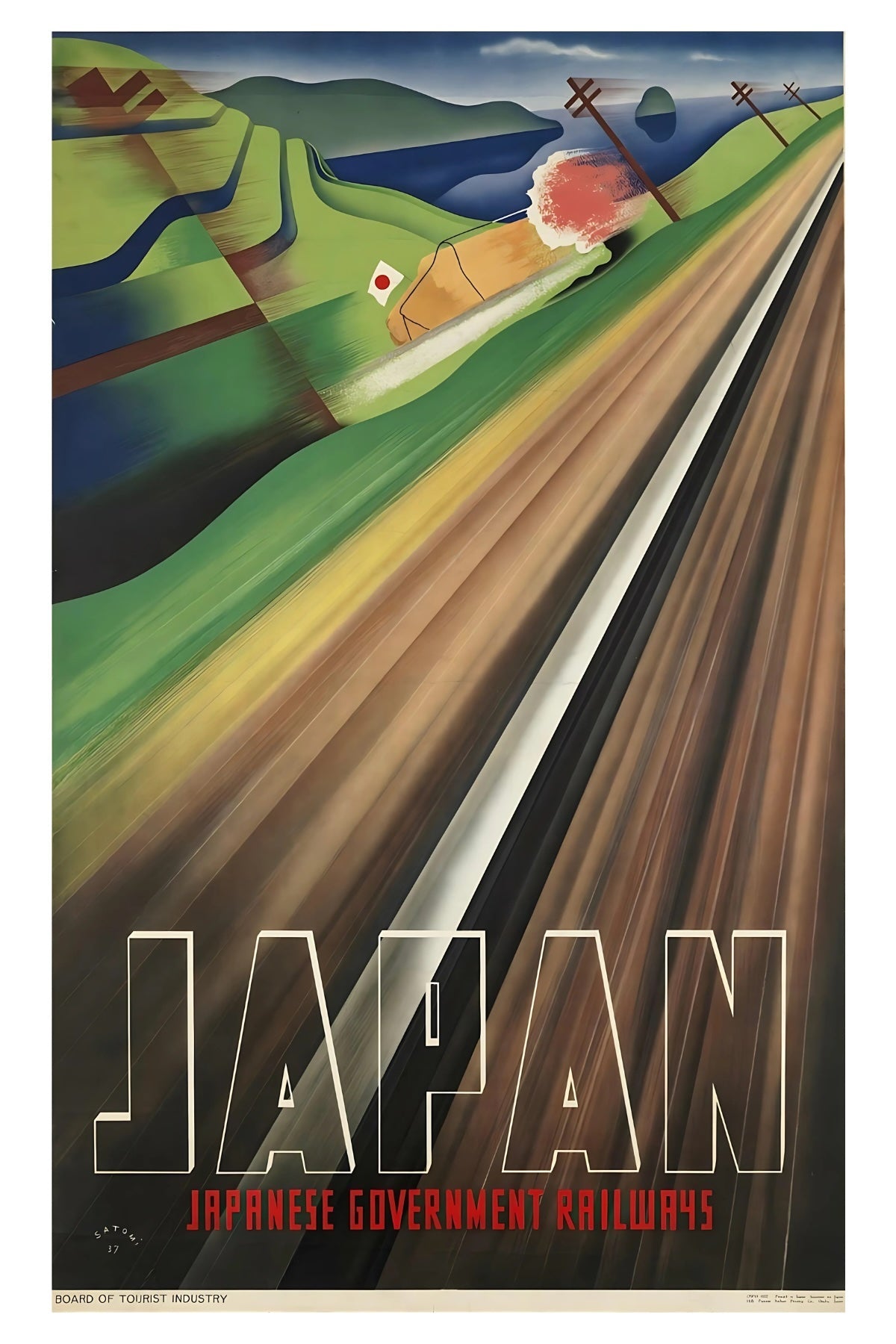 Japan Railways Vintage Postcard