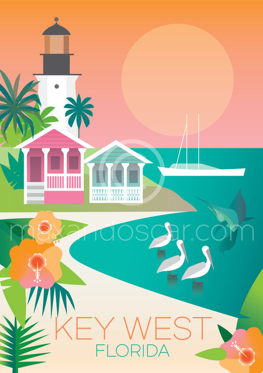 KEY WEST POSTKARTE