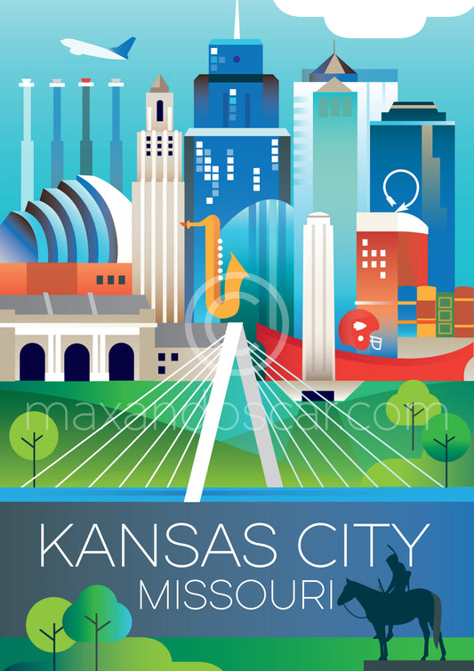 KANSAS CITY POSTKARTE