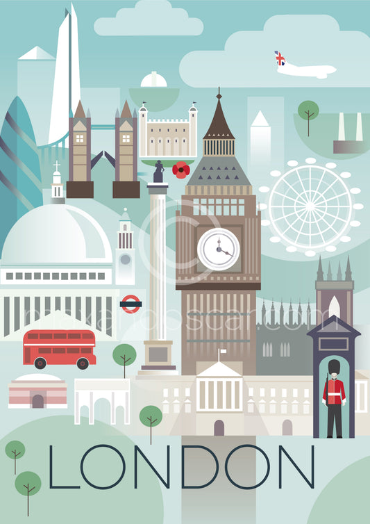 LONDON POSTKARTE
