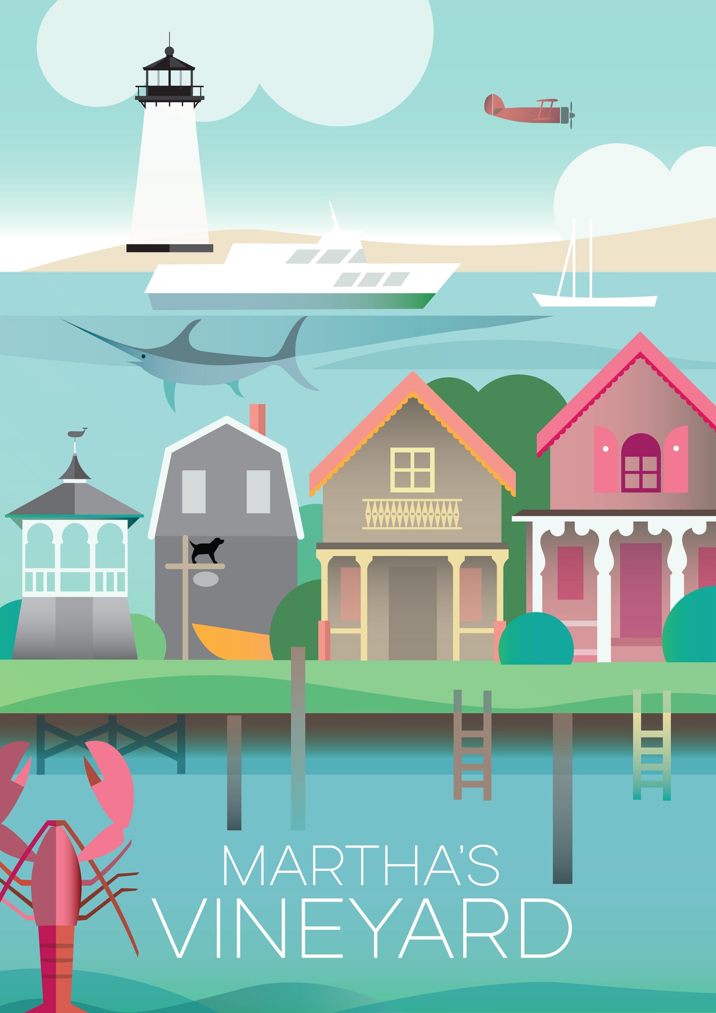 LTP - Martha's Vineyard Postkarte