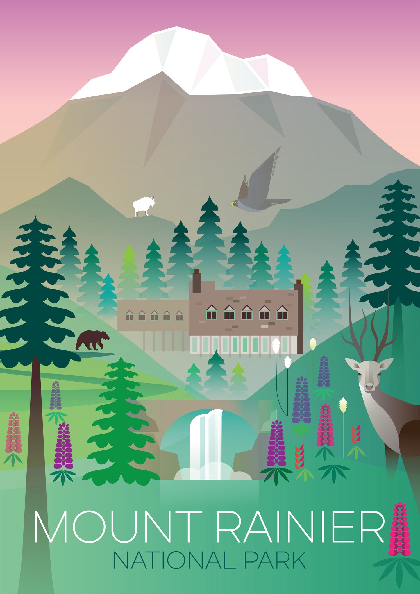 LTP - Mount Rainier National Park Postcard