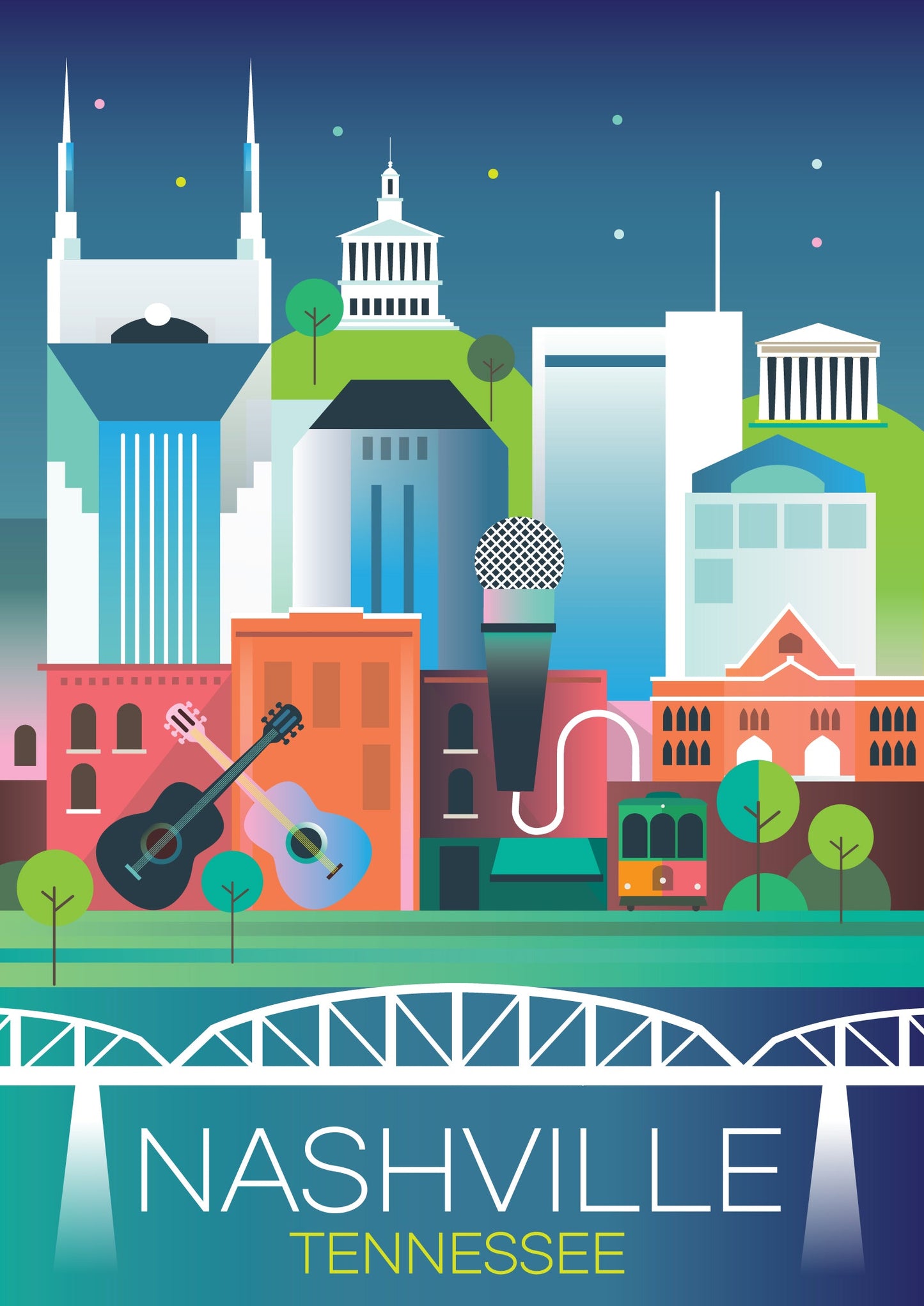 NASHVILLE POSTKARTE
