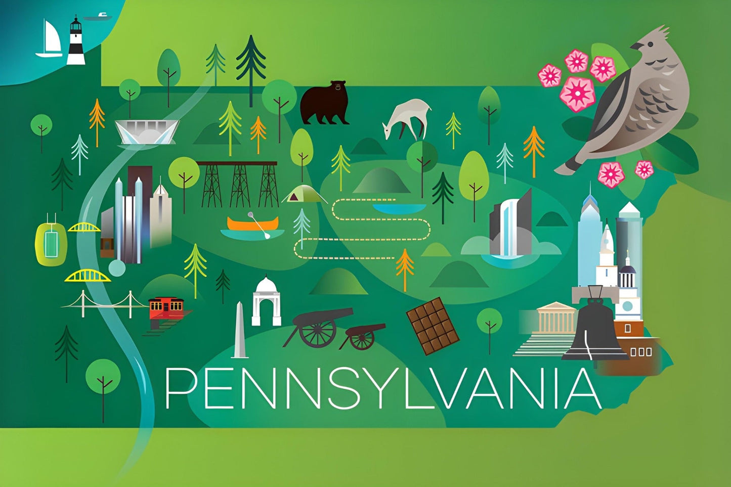 LTP - Pennsylvania Postkarte