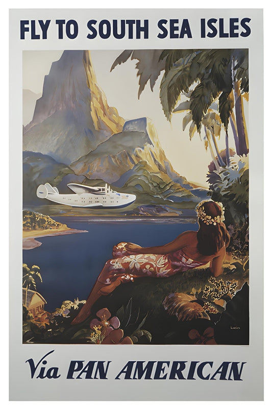 Fly to South Sea Isles Postal Card