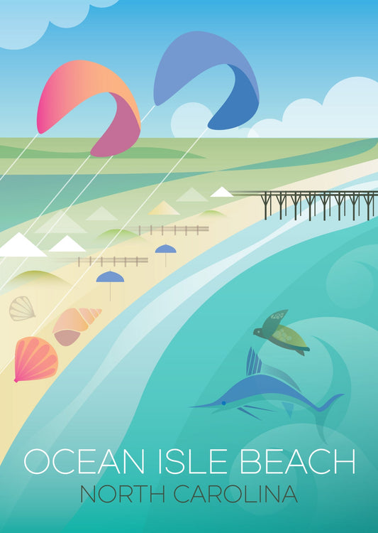 Ocean Isle, North Carolina Postkarte