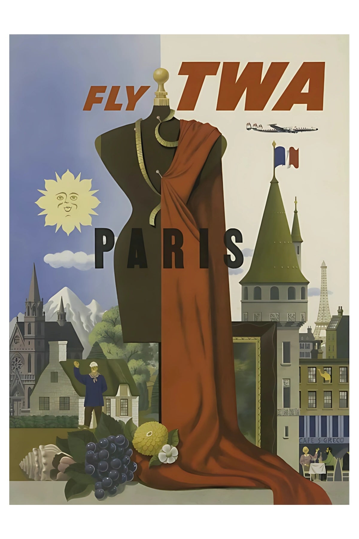 Paris TWA Postal Card