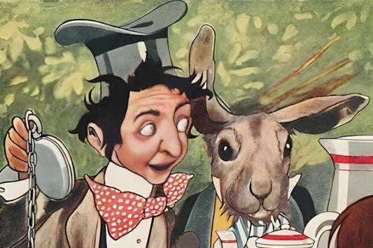 Mad Hatter & Hare Postal Card