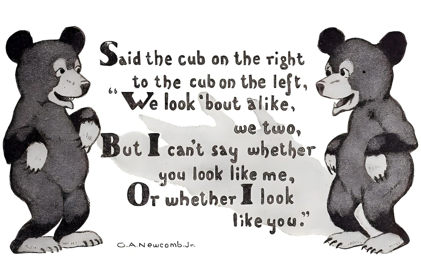 Two Cubs Postal Card