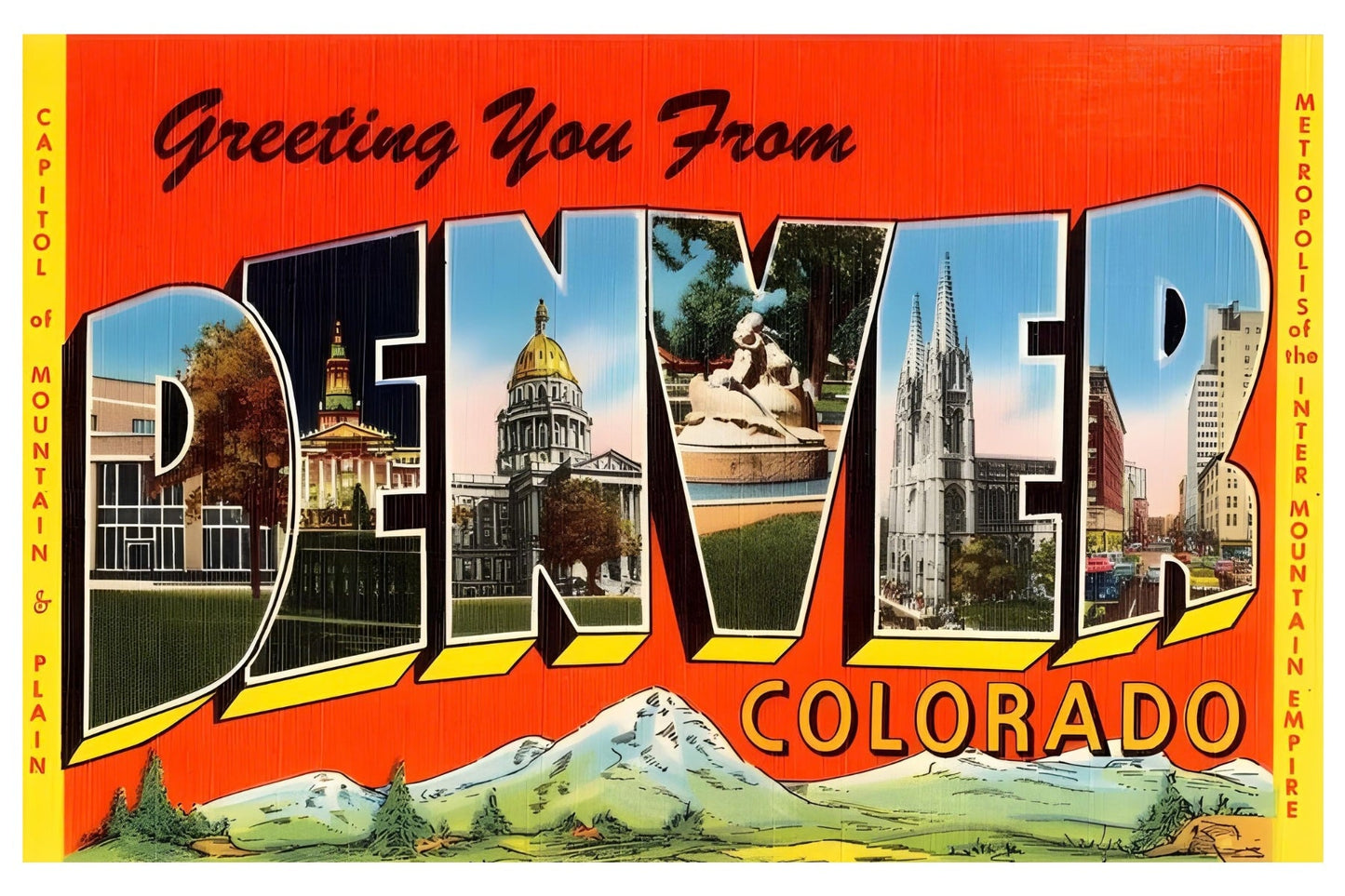 Greetings from Denver Postal Card