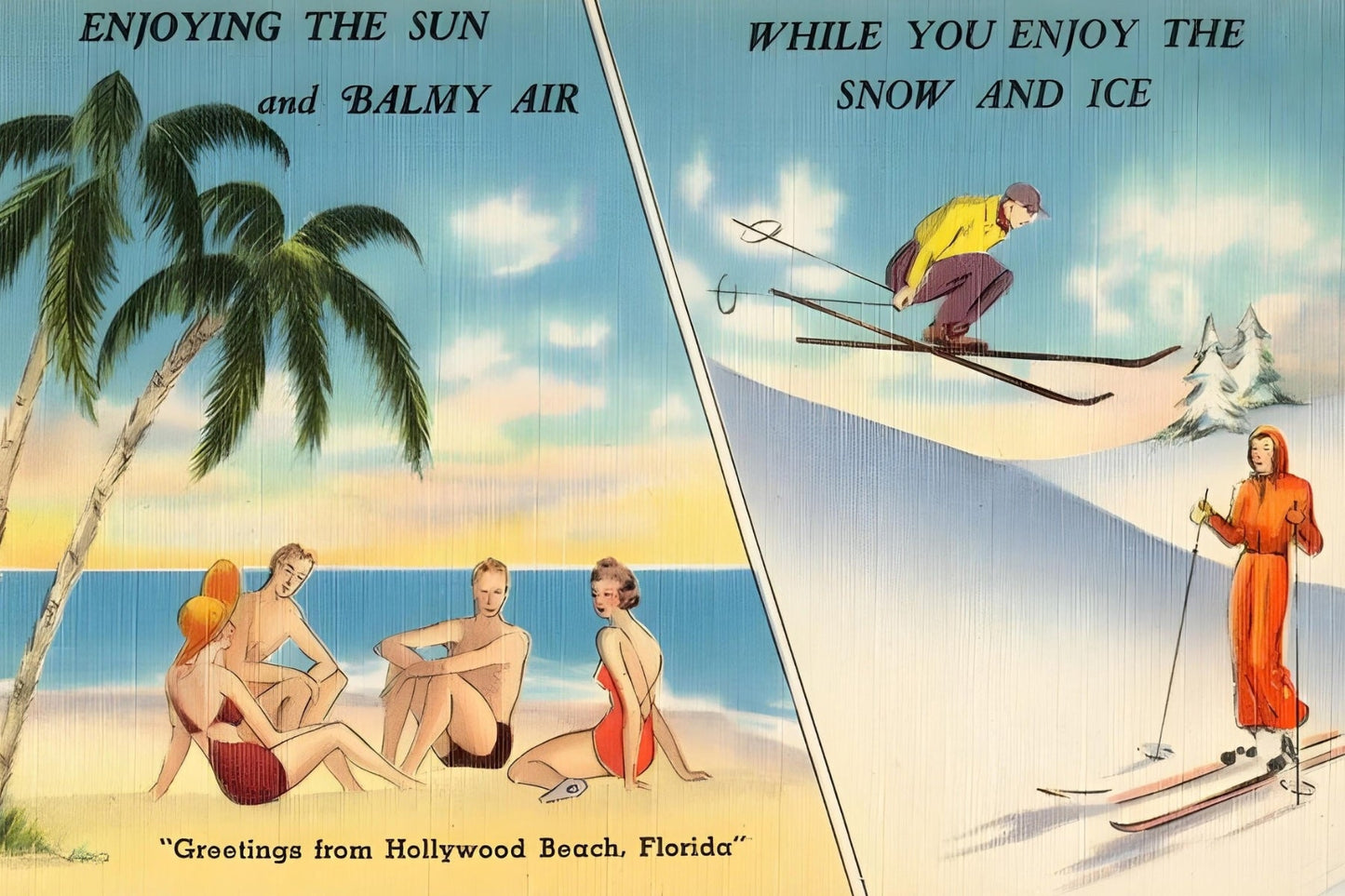 Hollywood Beach, Florida Postal Card