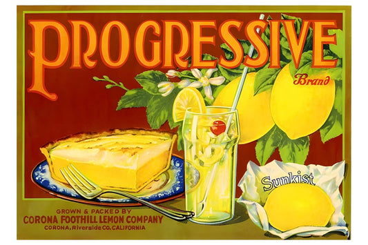 Progressive Brand Lemons Postal Card