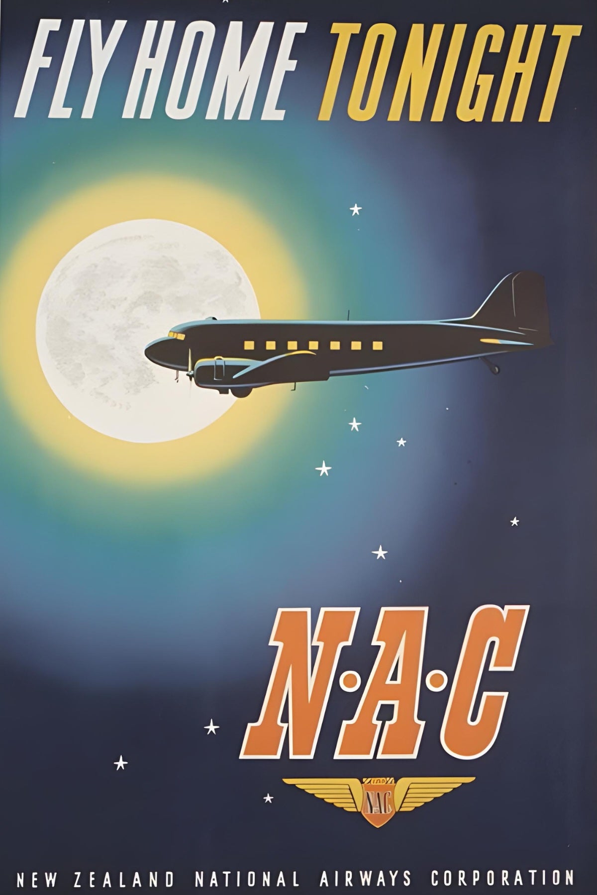 New Zealand National Airways Postal Card