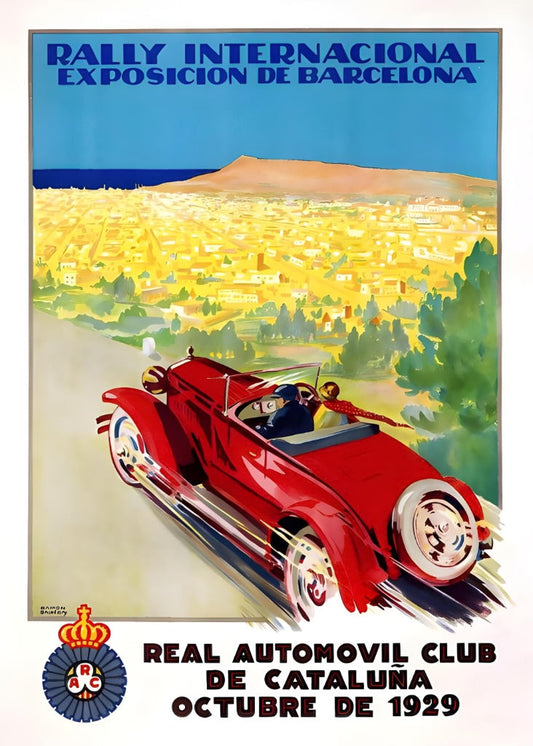 Rally Internacional Expocision de Barcelona Postal Card