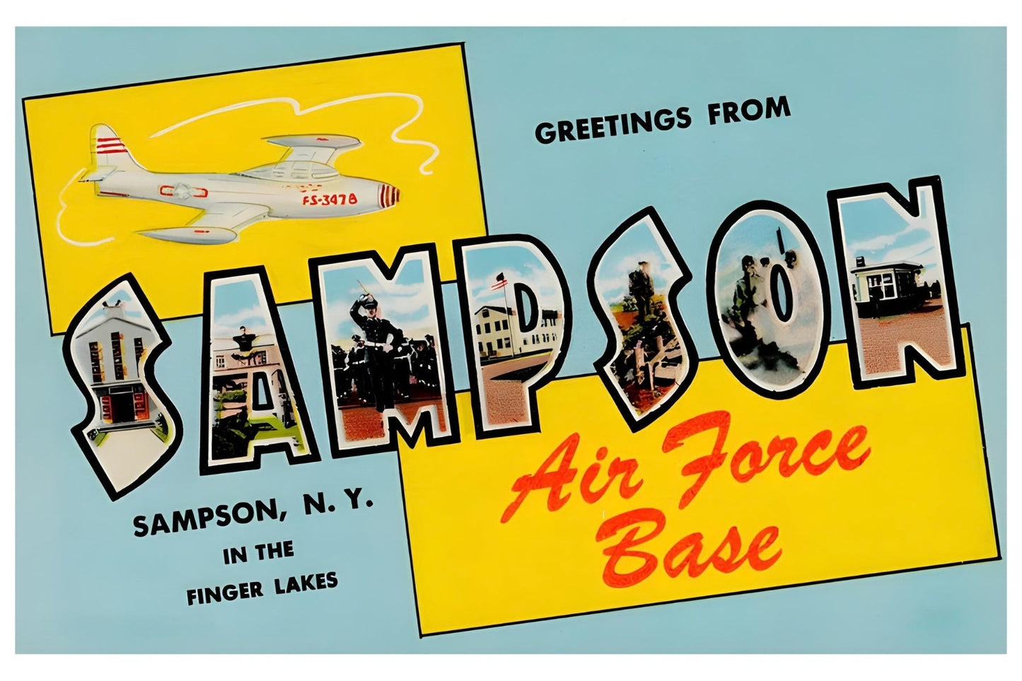 Greetings From Sampson Air Force Base Postal Card