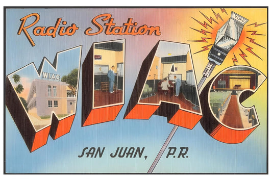 Radio Station WIAC, San Juan, Puerto Rico Postal Card