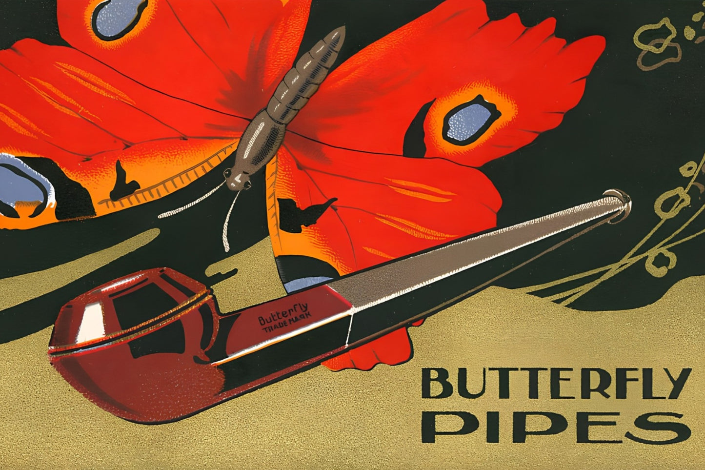 Butterfly Pipes Postal Card