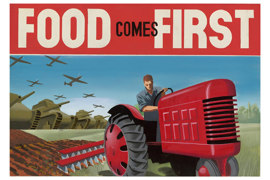 Food Comes First Postal Card