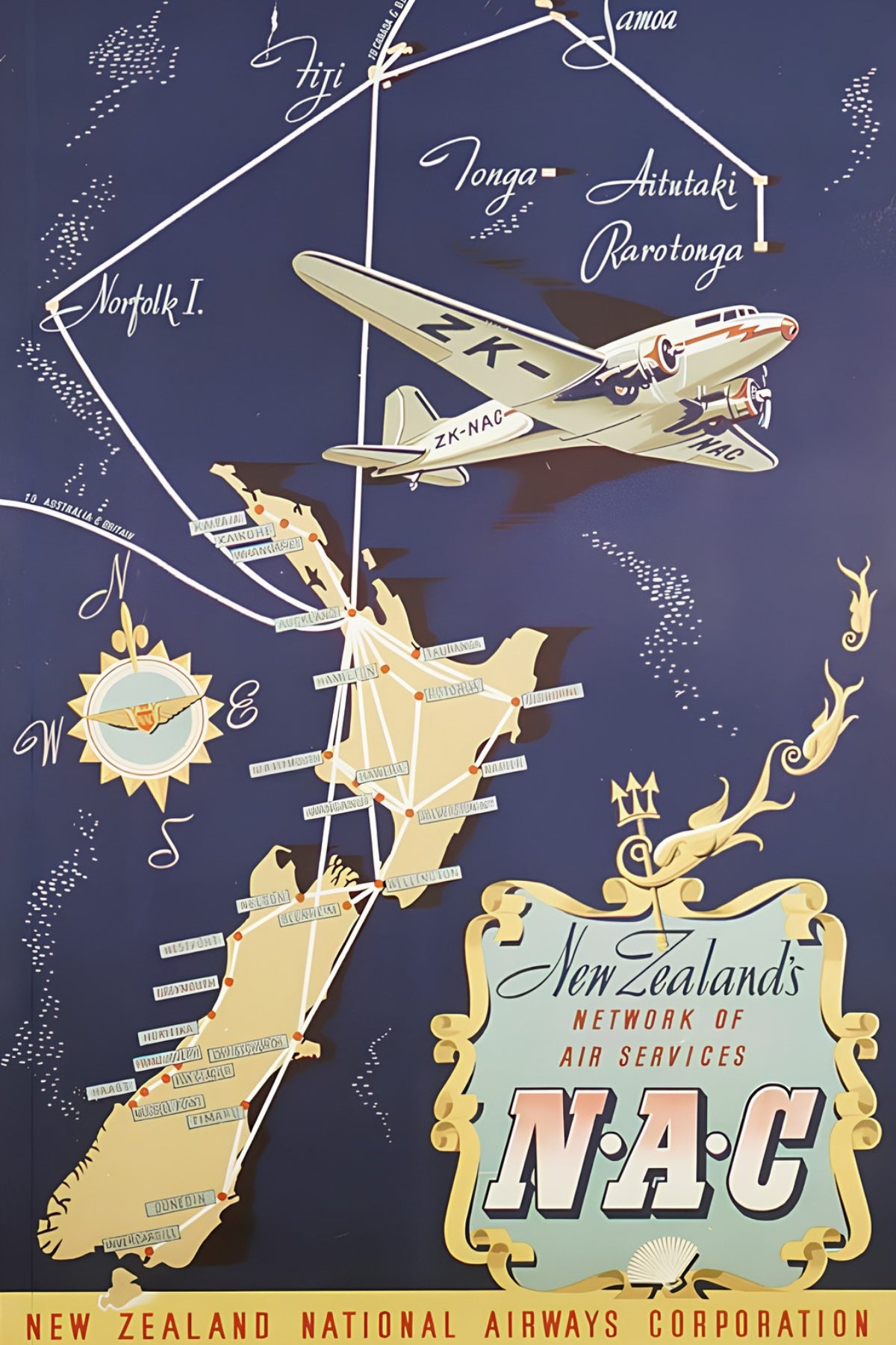 New Zealand Airways Postal Card