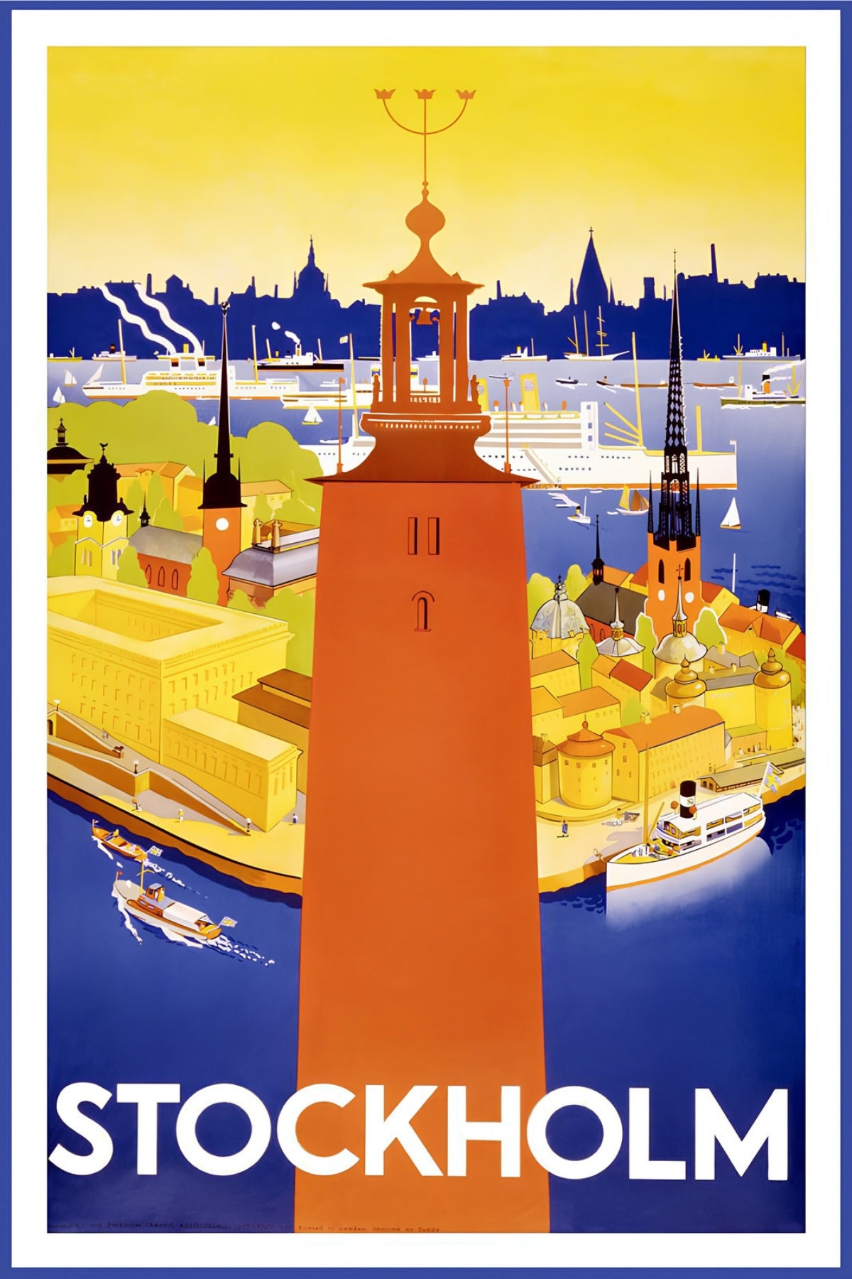 Stockholm Vintage Postal Card