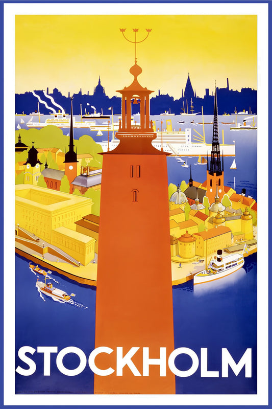 Stockholm Vintage Postal Card