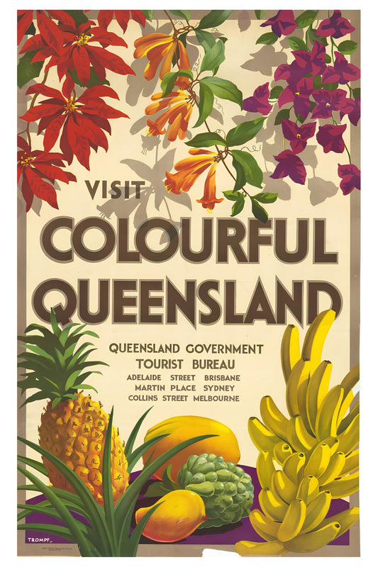 Visit Colourful Queensland Postal Card