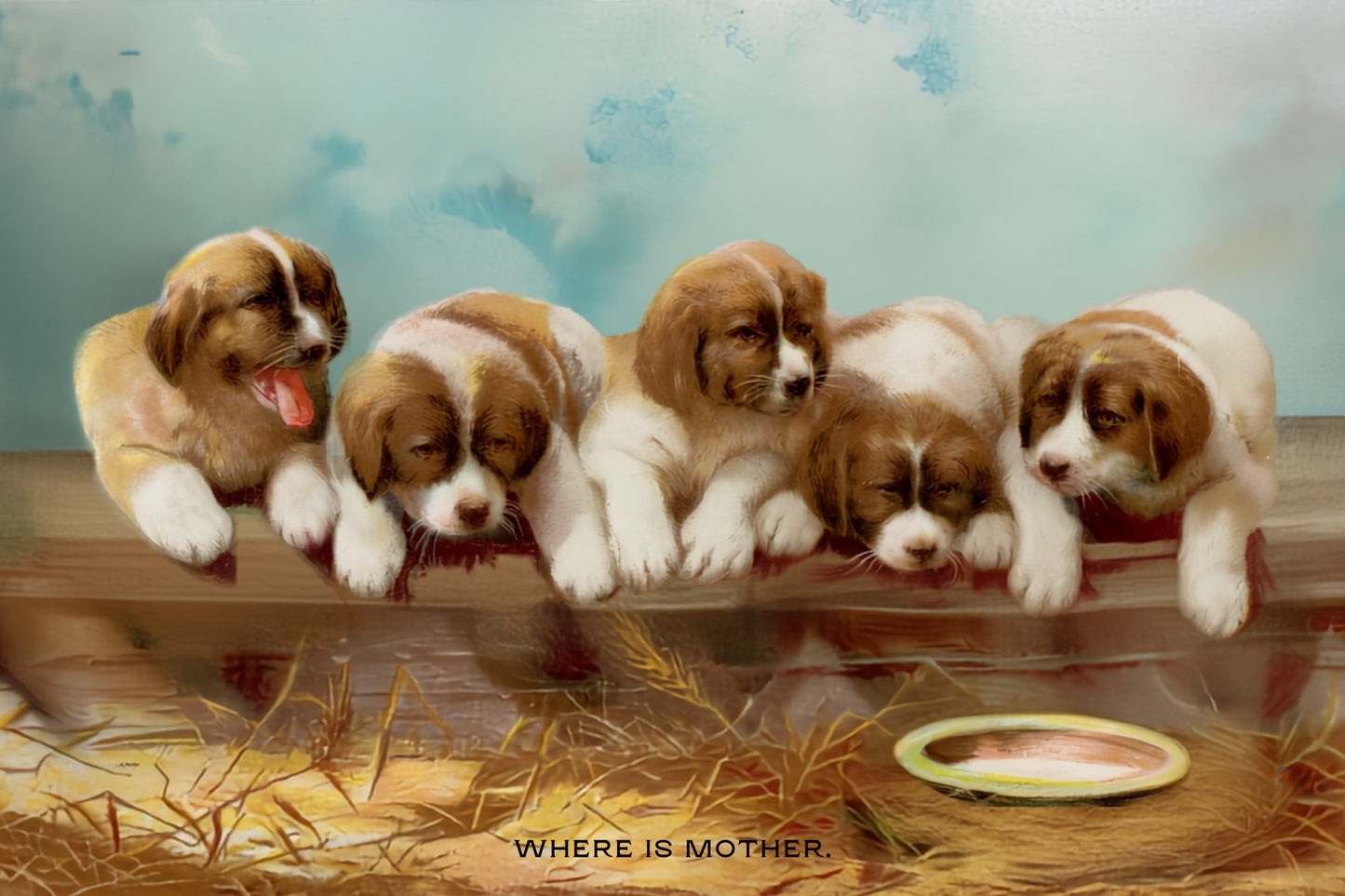 Where Is Mother? Postal Card