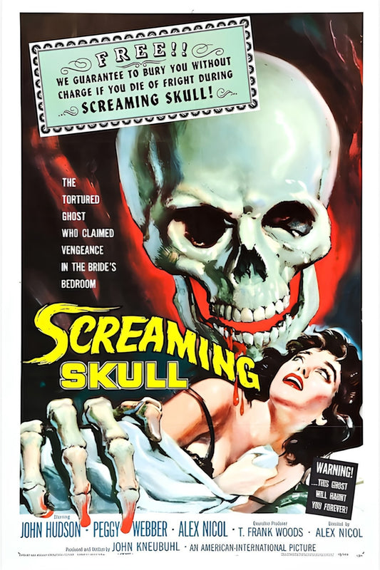 Screaming Skull Postal Card